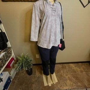 #35🎊💙Great USED Condition Me+Em thick striped cotton pants 🖤